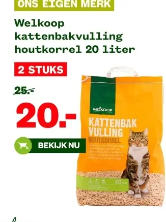 Aanbieding: kattenbakvulling houtkorrel