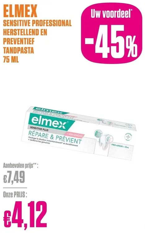 Promotie: Sensitive Professional Herstellend En Preventief Tandpasta