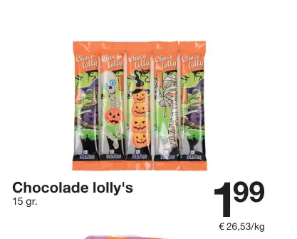 Promotie: Chocolade lolly's