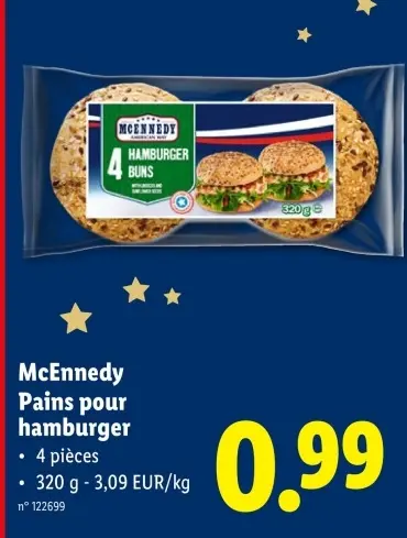 Offre: Pains pour hamburger