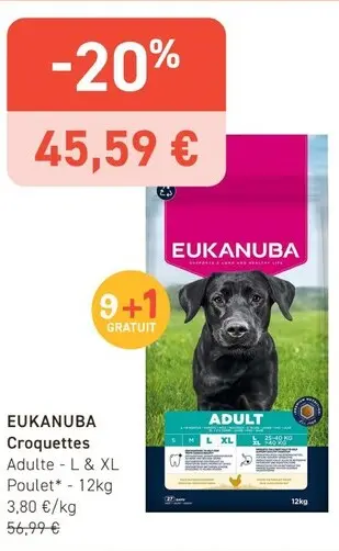 Offre: Croquettes Adulte - L & XL Poulet