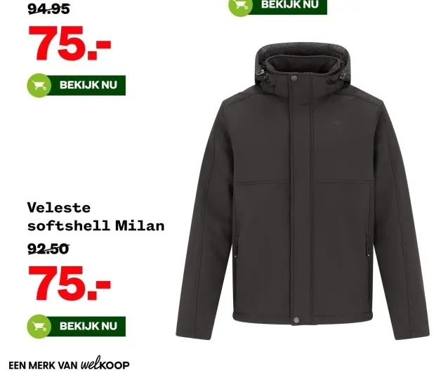 Aanbieding: Veleste softshell Milan