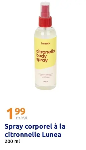 Offre: Spray corporel à la citronnelle