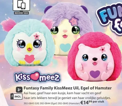 Aanbieding: KissMeez Uil, Egel of Hamster