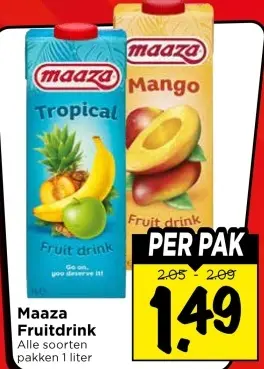 Aanbieding: Maaza Fruitdrink