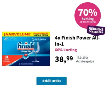 Aanbieding: 4x Finish Power All-in-1