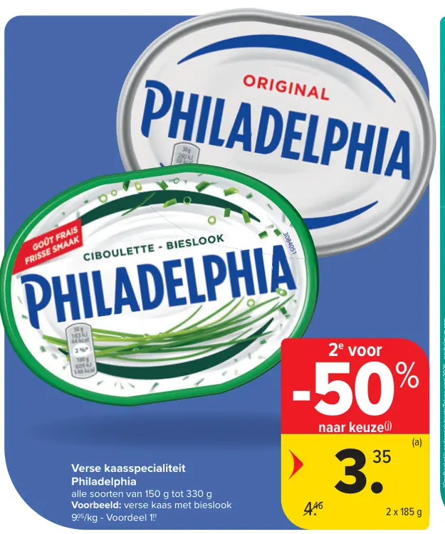 Promotie: Verse kaasspecialiteit Philadelphia