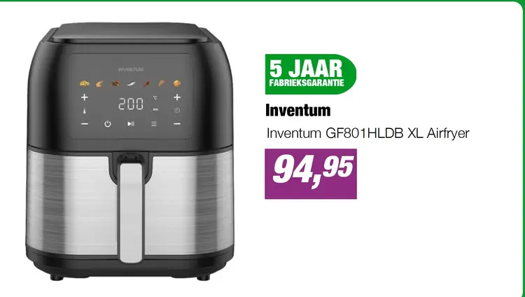 Aanbieding: Inventum GF801HLDB XL Airfryer