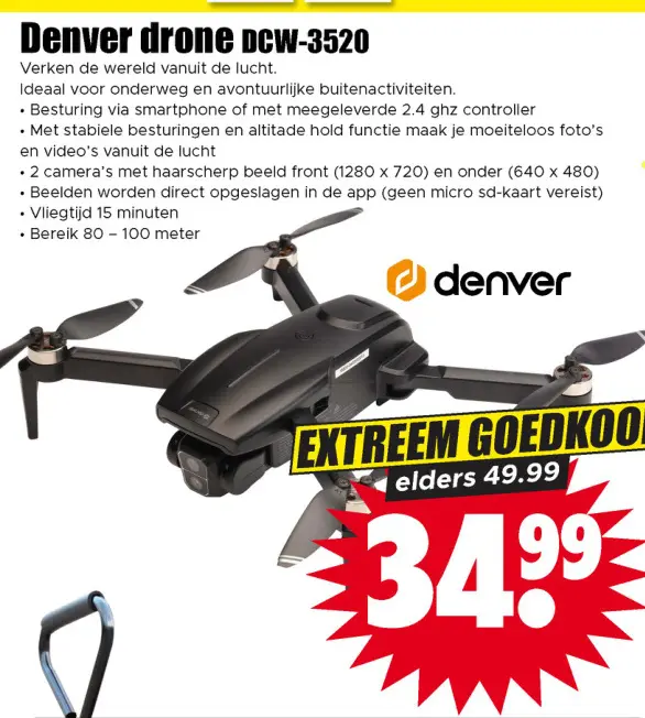 Aanbieding: Denver drone DCW-3520