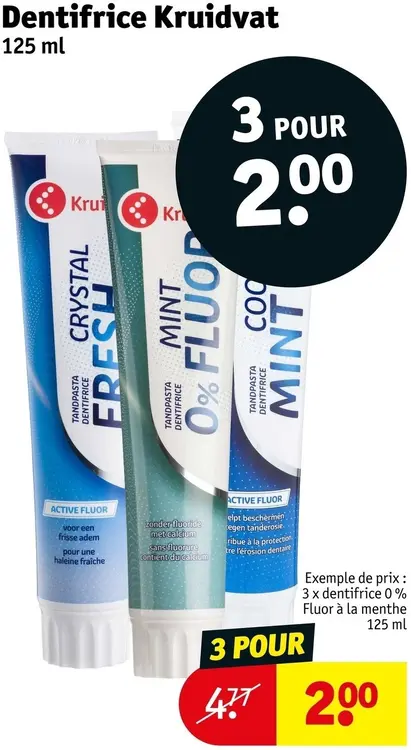 Offre: Dentifrice
