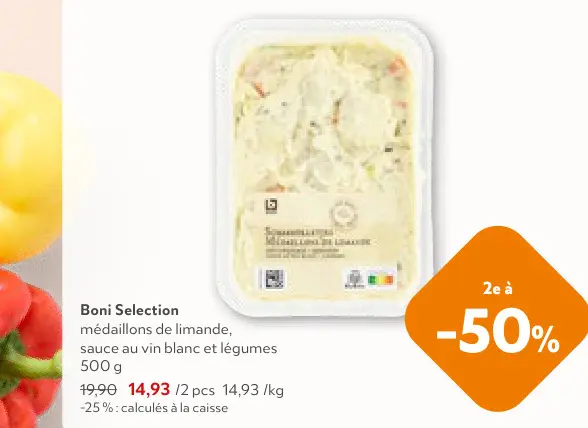 Offre: médaillons de limande