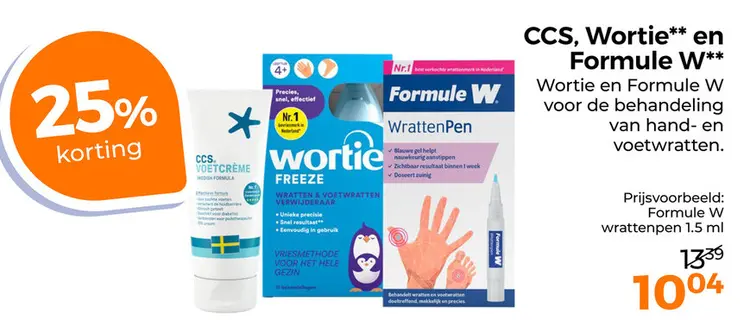 Aanbieding: CCS, Wortie en Formule W