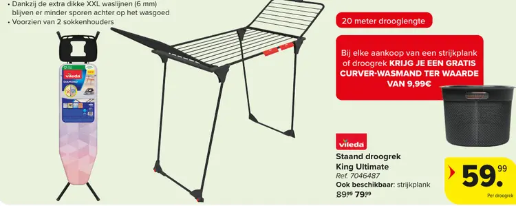 Promotie: Staand droogrek King Ultimate