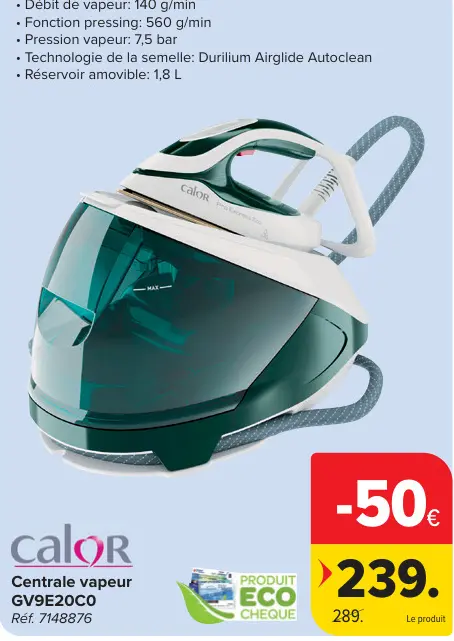 Offre: Centrale vapeur GV9E20C0