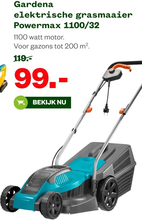 Aanbieding: Elektrische grasmaaier Powermax 1100/32