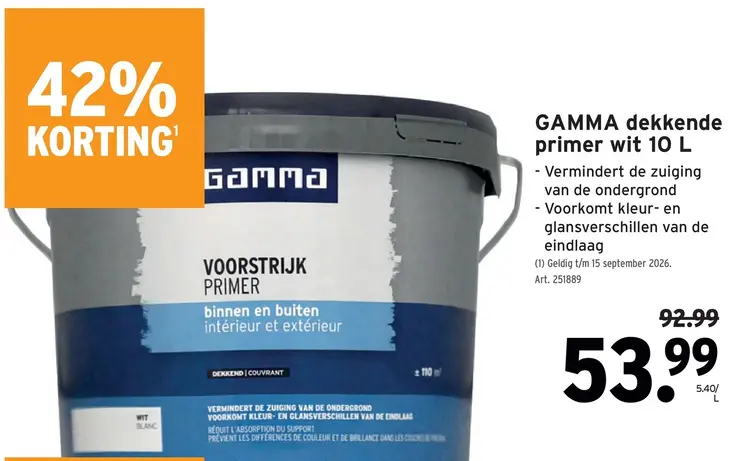 Promotie: dekkende primer wit