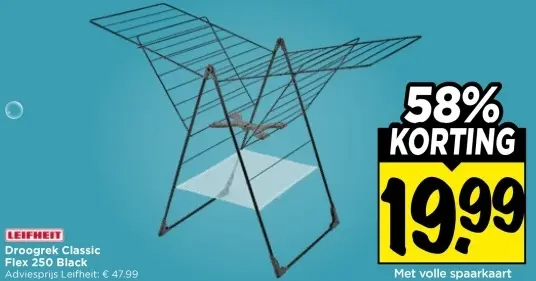 Aanbieding: Droogrek Classic Flex 250 Black