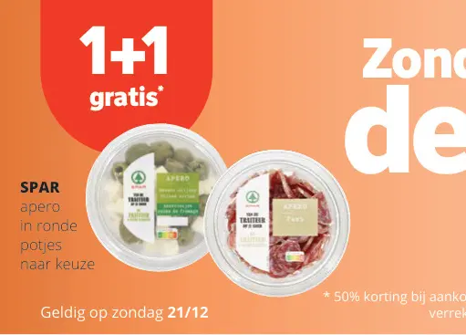 Promotie: SPAR apero in ronde potjes