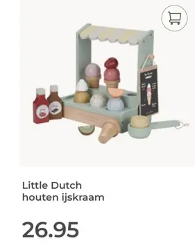 Aanbieding: Little Dutch houten ijskraam