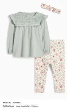 Offre: Petites fleurs - tenue pour bébé