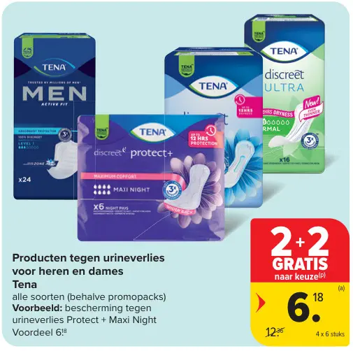 Promotie: Producten tegen urineverlies voor heren en dames