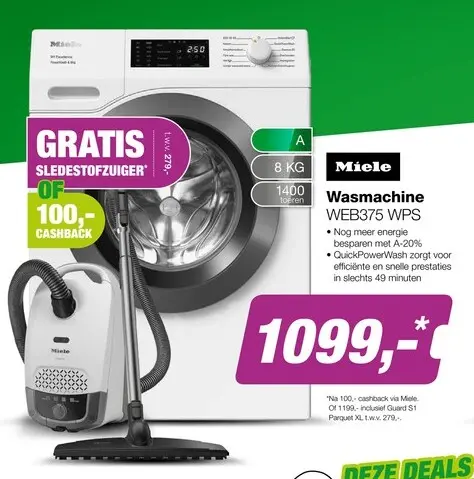 Aanbieding: Miele WEB375 WPS Wasmachine