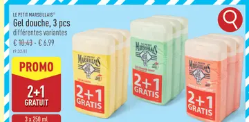 Offre: Gel douche, 3 pcs différentes variantes