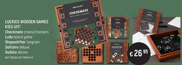 Aanbieding: LUCKIES WOODEN GAMES