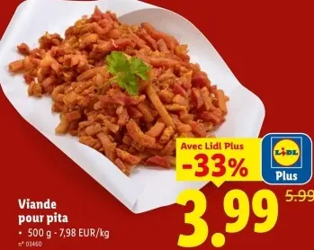 Offre: Viande pour pita