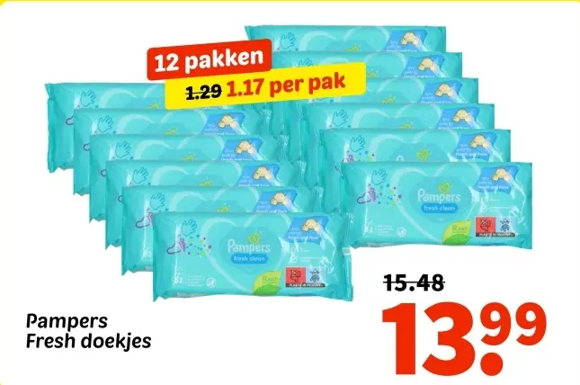 Aanbieding: Pampers Fresh doekjes