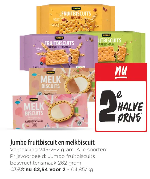 Aanbieding: fruitbiscuit en melkbiscuit