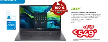 Offre: Aspire 17 A17-51M-522K - ITACA1751M522K