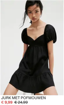 Aanbieding: Jurk met pofmoe