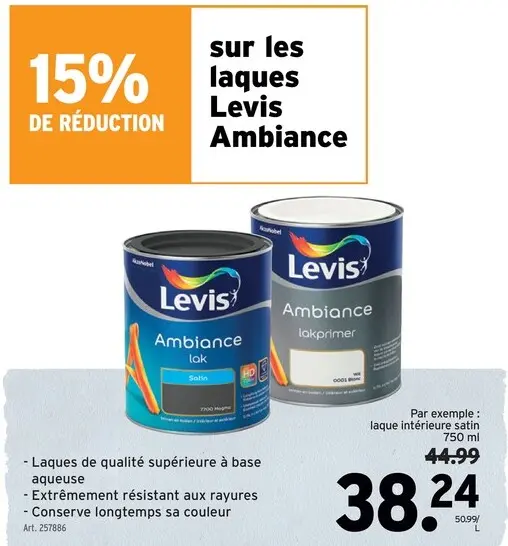 Offre: laque intérieure satin