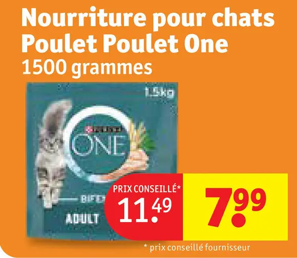 Offre: Nourriture pour chats Poulet One
