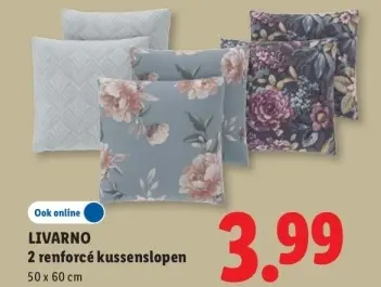 Aanbieding: LIVARNO 2 renforcé kussenslopen