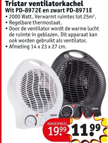 Promotie: Tristar ventilatorkachel