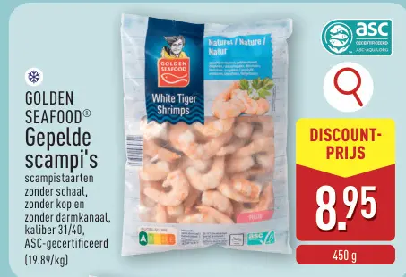 Promotie: Gepelde scampi's