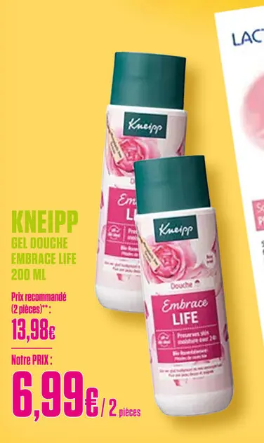 Offre: Kneipp Embrace Life Gel Douche 200ml