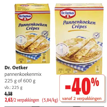 Promotie: pannenkoekenmix