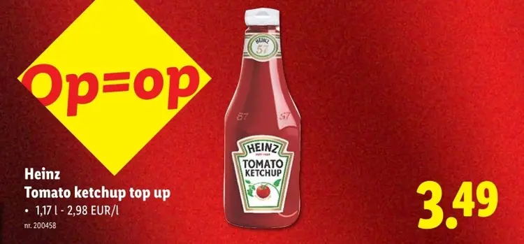 Promotie: Tomato ketchup top up