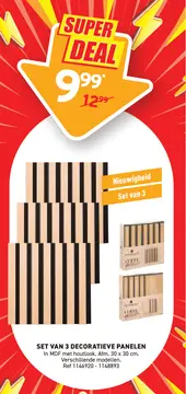 Aanbieding: Set van 3 decoratieve panelen