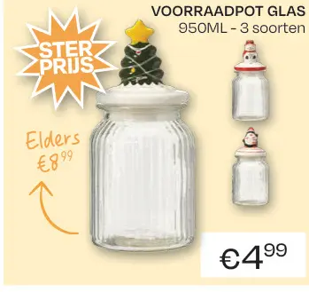 Promotie: Voorraadpot glas