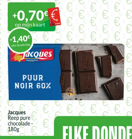 Promotie: Reep pure chocolade