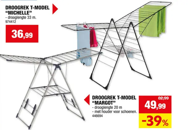 Promotie: Practo Home Michelle droogrek T-model 33m