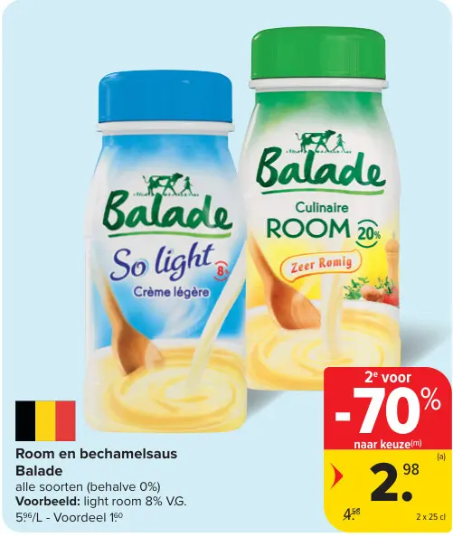 Promotie: Room en bechamelsaus