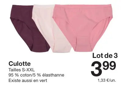 Offre: Culotte