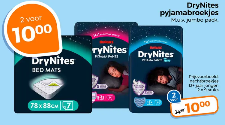 Aanbieding: DryNites pyjamabroekjes