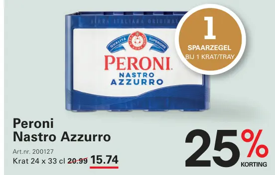 Aanbieding: Peroni Nastro Azzurro