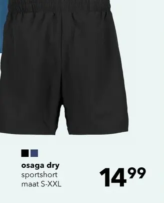 Aanbieding: Osaga Dry heren padel short zwart